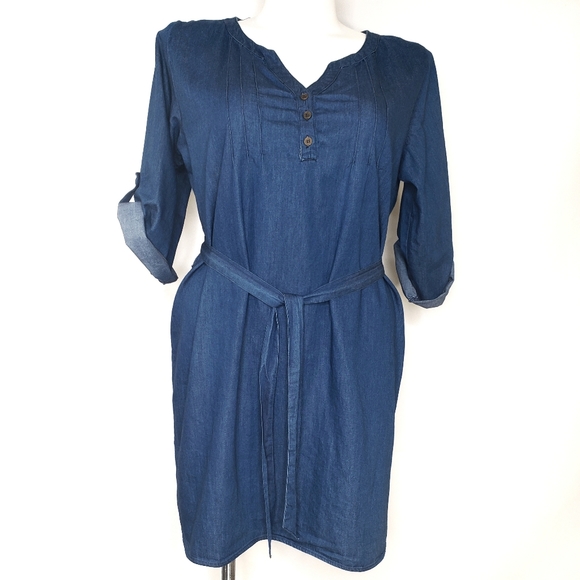 Chic Connection Chambray Dress Size Extra Large - Picture 11 of 11